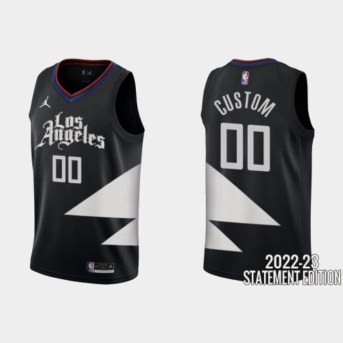 Los Angeles Clippers Custom 00 Black 2022-23 Statement Edition Men Jersey