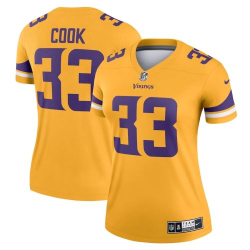 Dalvin Cook 33 Minnesota Vikings Women Inverted Legend Jersey - Gold