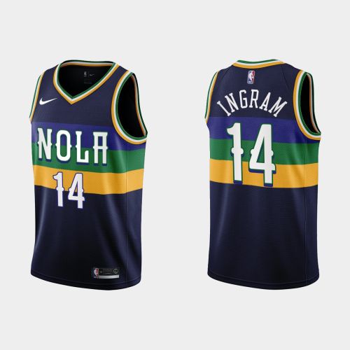 New Orleans Pelicans Brandon Ingram 14 2022-23 City Edition Navy Men Jersey