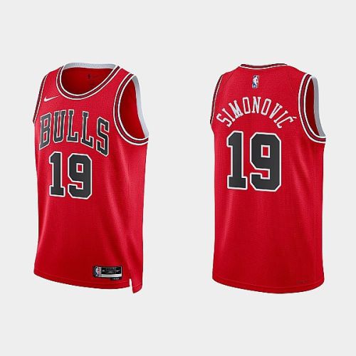 Chicago Bulls 19 Marko Simonovic 2022-23 Icon Edition Red Men Jersey