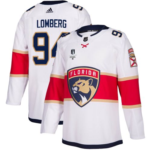 Florida Panthers Ryan Lomberg 94 Away 2023 Stanley Cup Final Breakaway Men Jersey - White