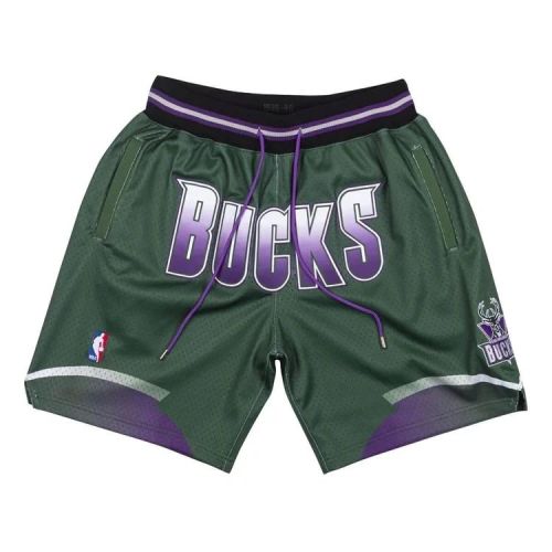 Milwaukee Bucks NBA Retro Shorts - Olive