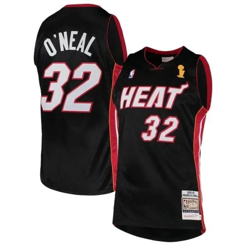 Shaquille O'neal Miami Heat Mitchell & Ness 2005-06 Hardwood Classics Jersey - Black