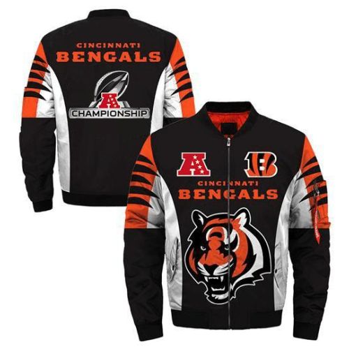 Cincinnati Bengals AFC Conference Champions Black Bomber Jacket