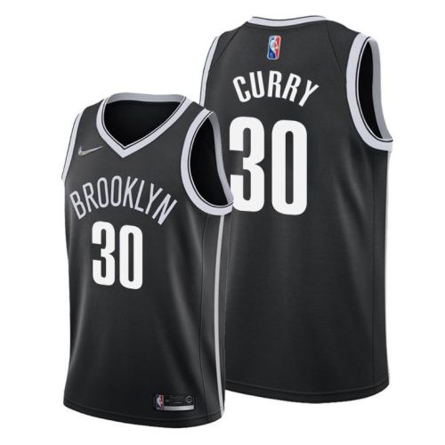 Seth Curry 30 Brooklyn Nets Icon Edition Black Jersey 2022 Trade - Men Jersey