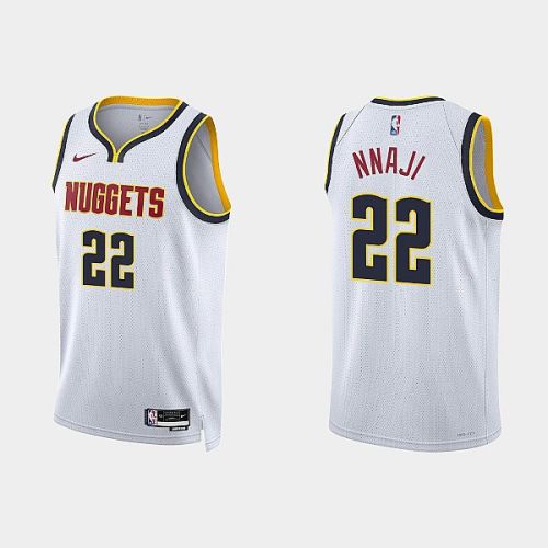 Denver Nuggets Zeke Nnaji 22 2022-23 Association Edition White Men Jersey Swingman