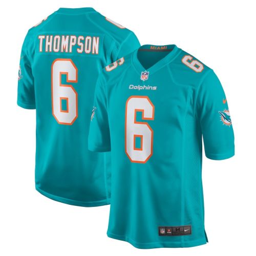 Skylar Thompson 6 Miami Dolphins Men Team Game Jersey - Aqua