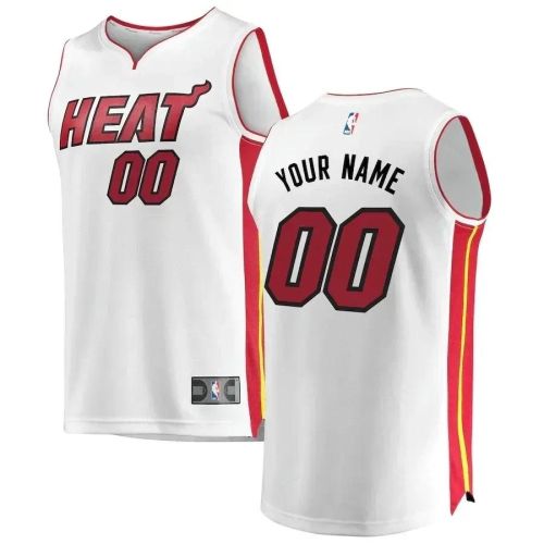 Miami Heat Fast Break Custom Jersey White - Association Edition