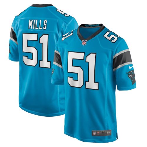 Sam Mills 51 Carolina Panthers Men Retired Jersey - Blue