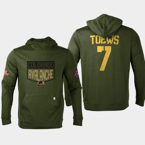 Colorado Avalanche 7 Devon Toews Military 2022 Salute to Service Pullover Hoodie