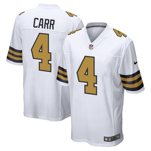 Derek Carr 4 New Orleans Saints Alternate Game Men Jersey - White