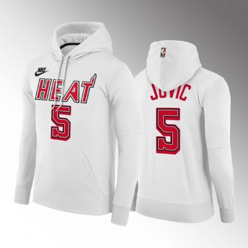 Nikola Jovic Miami Heat 2022-23 Classic Edition Hoodie White