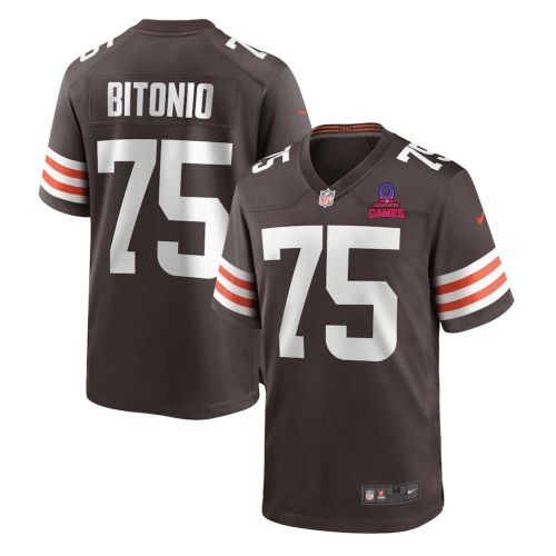 Joel Bitonio 75 Cleveland Browns 2024 Pro Bowl Patch Game Men Jersey - Brown