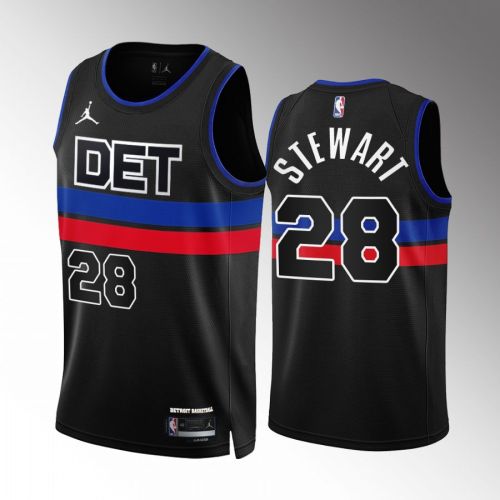 Isaiah Stewart 28 2022-23 Detroit Pistons Black Statement Edition Jersey Swingman