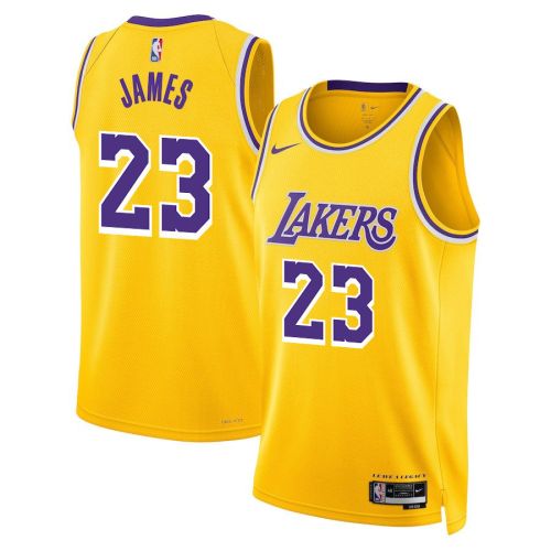 Lebron James 23 Los Angeles Lakers Icon Edition Swingman Men Jersey - Gold