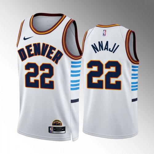 Zeke Nnaji 22 2022-23 Denver Nuggets White City Edition Jersey Swingman