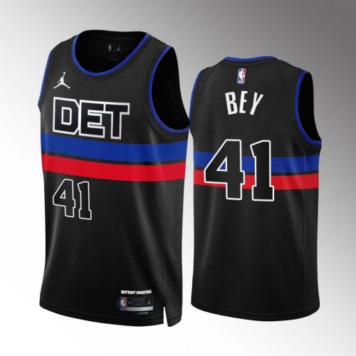 Saddiq Bey 41 2022-23 Detroit Pistons Black Statement Edition Jersey Swingman