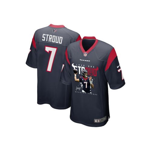 CJ Stroud 7 Houston Texans Cool Breeze Signed Game YOUTH Jersey - Navy