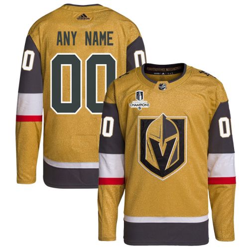 Vegas Golden Knights Stanley Cup 2023 Champions Patch Home Breakaway Custom Men Jersey - Gold