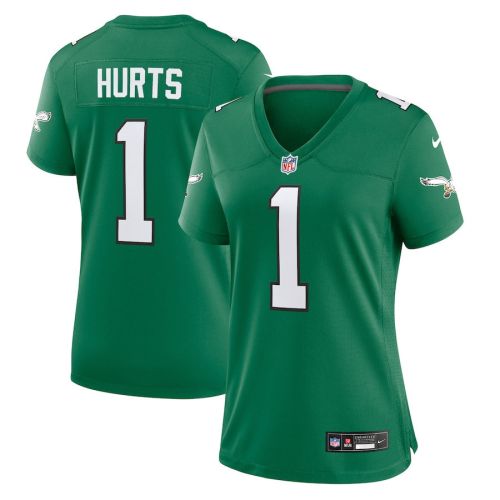 Jalen Hurts 1 Philadelphia Eagles Alternate Game Women Jersey - Kelly Green