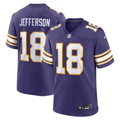 Justin Jefferson 18 Minnesota Vikings Classic Game Men Jersey - Purple