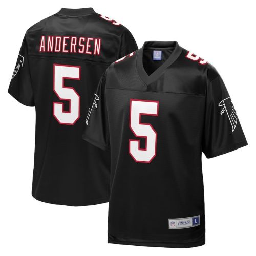 Morten Andersen 5 Atlanta Falcons NFL Pro Line Vintage Men Retired Jersey - Black