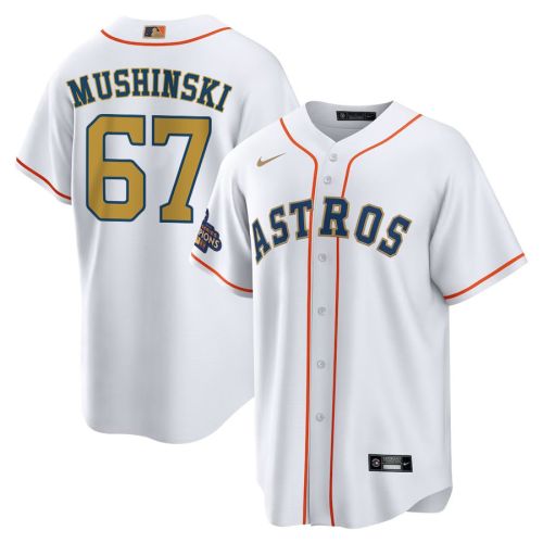 Parker Mushinski 67 Houston Astros 2023 Men Jersey - White/Gold