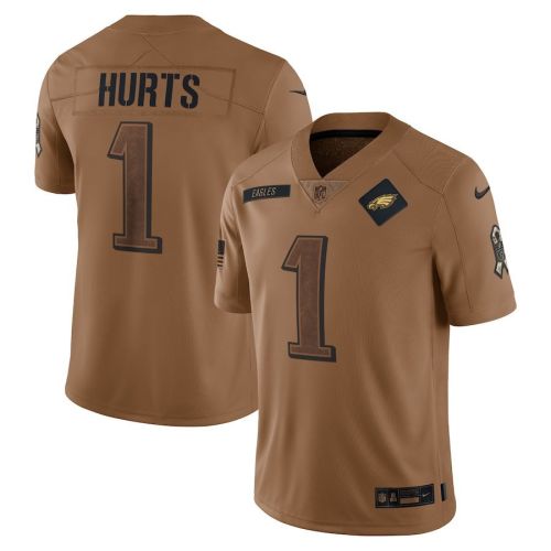 Jalen Hurts 1 Philadelphia Eagles 2023 Salute To Service Limited Jersey - Brown