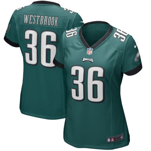 Brian Westbrook 36 Philadelphia Eagles Women Game Retired Jersey - Midnight Green