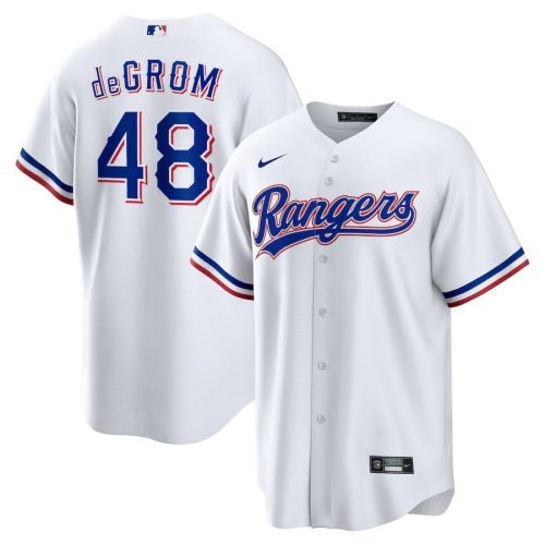 Jacob deGro 48 Texas Rangers 2023 Home Game Jersey - White