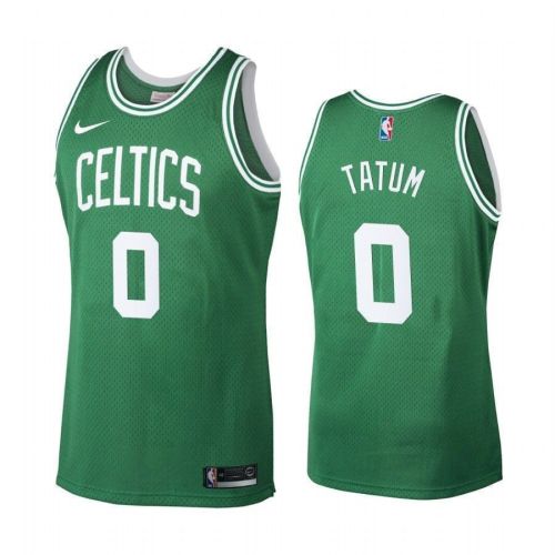 Men's Boston Celtics 0 Jayson Tatum Green Hardwood Classics Jersey