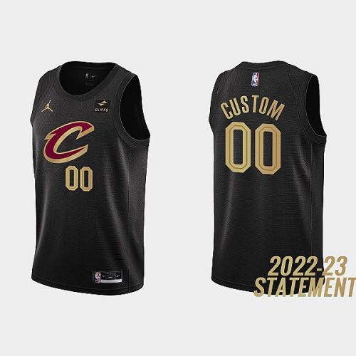 Cleveland Cavaliers 00 All Players 2022-23 Statement Edition Black Men Jersey