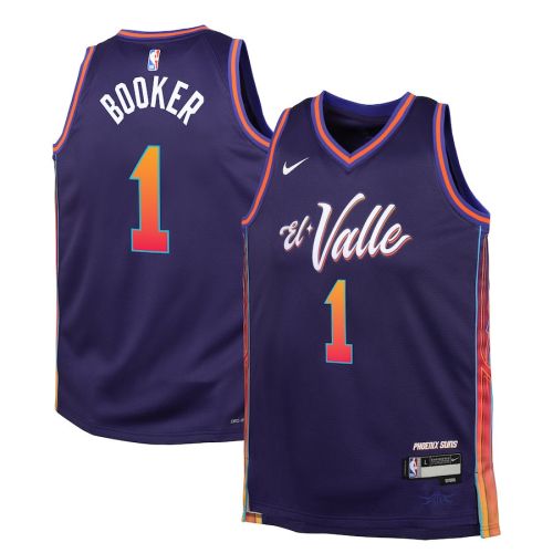 Devin Booker 1 Phoenix Suns 2023/24 City Edition Swingman YOUTH Jersey - Purple