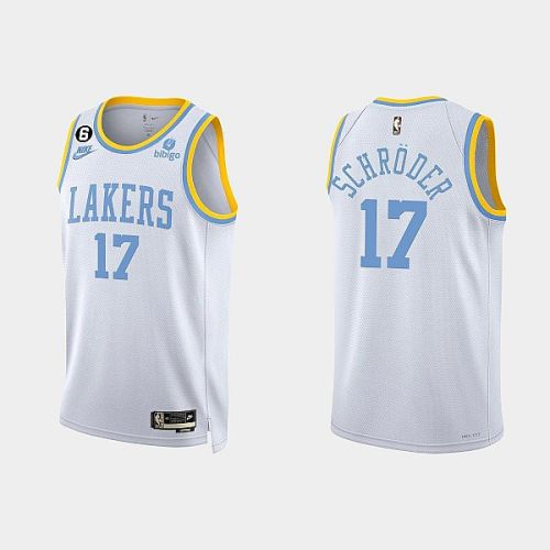 Los Angeles Lakers Dennis Schroder 17 2022-23 Classic Edition White Men Jersey