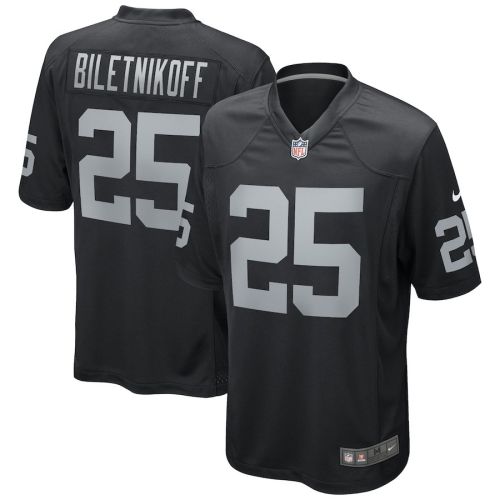 Fred Biletnikoff 25 Las Vegas Raiders Men Game Retired Jersey - Black