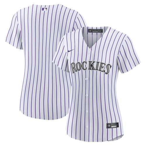 Colorado Rockies Women's Home Blank Jersey - White