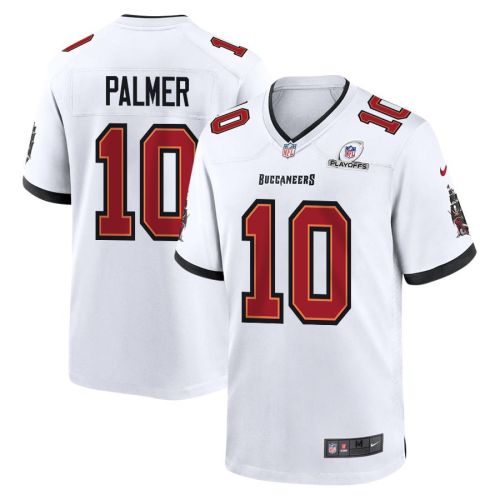 Trey Palmer 10 Tampa Bay Buccaneers 2023 Playoffs Patch Game Men Jersey - White