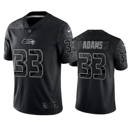 Jamal Adams 33 Seattle Seahawks Black Reflective Limited Jersey - Men