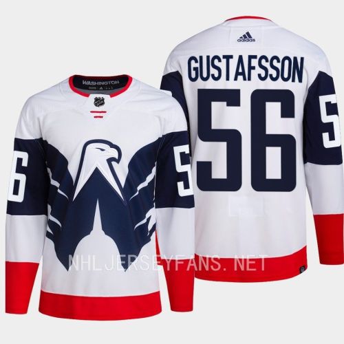 Erik Gustafsson 56 Washington Capitals 2023 Jersey Stadium White Primegreen