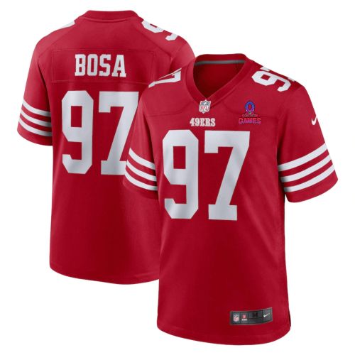 Nick Bosa 97 San Francisco 49ers 2024 Pro Bowl Patch Game Men Jersey - Scarlet