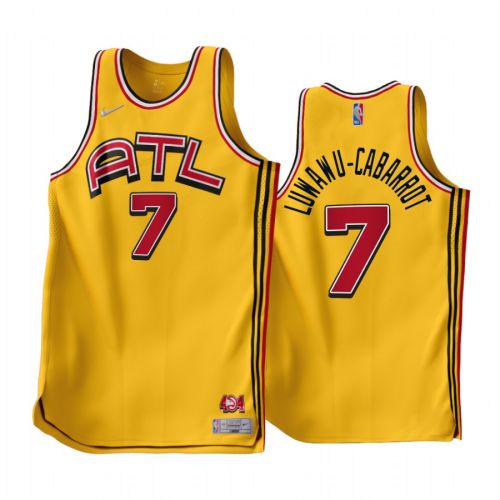 2022-23 Atlanta Hawks Timothe Luwawu-Cabarrot 7 Gold Earned Edition Men Jersey