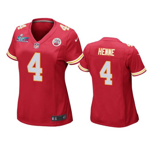 Chad Henne 4 Kansas City Chiefs Super Bowl LVII Game Jersey - Women Red