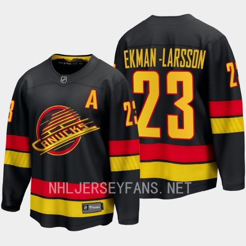 Vancouver Canucks Oliver Ekman-Larsson 23 2023-24 Alternate Jersey Breakaway Black