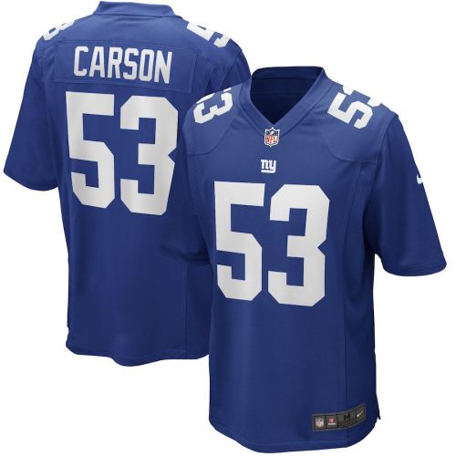 Harry Carson 53 New York Giants Men Game Retired Jersey - Royal