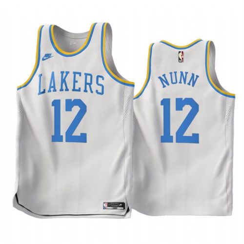 Kendrick Nunn 12 Los Angeles Lakers 2022-23 Classic Edition White Jersey - Men Jersey