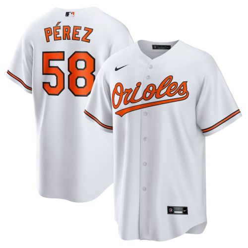 Cionel Pérez 58 Baltimore Orioles Home Men Jersey - White