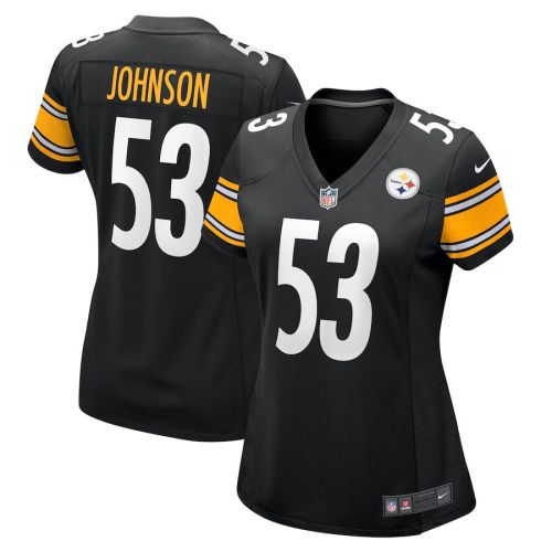 Kyron Johnson 53 Pittsburgh Steelers Game Women Jersey - Black