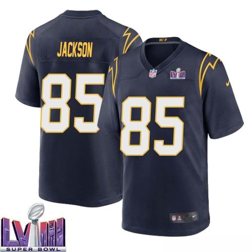 Vincent Jackson 85 Los Angeles Chargers Super Bowl LVIII Men Alternate Game Jersey - Navy