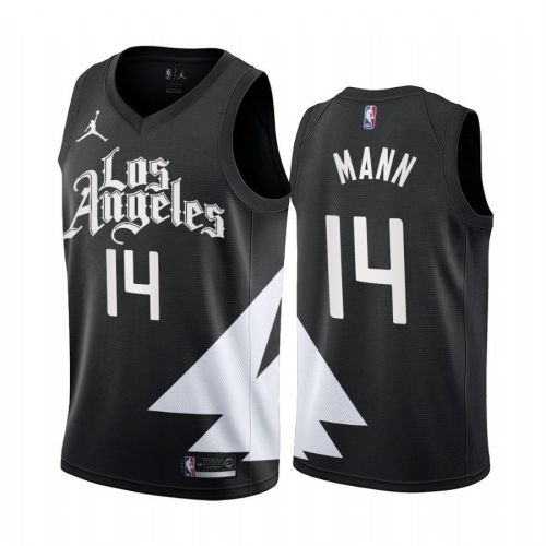 Los Angeles Clippers Terance Mann 14 2022-23 Statement Edition Black Jersey - Men Jersey