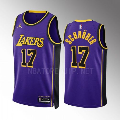 Dennis Schroder 17 2022-23 Los Angeles Lakers Purple Statement Edition Jersey Swingman